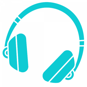 Headphones light blue